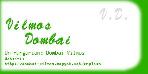 vilmos dombai business card